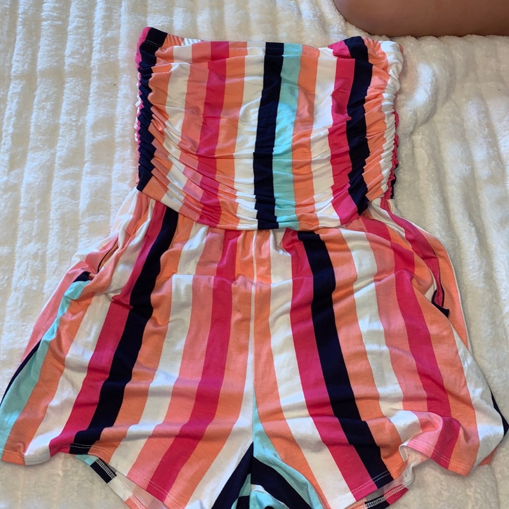 Brand new with tags STRIPED ROMPER size L